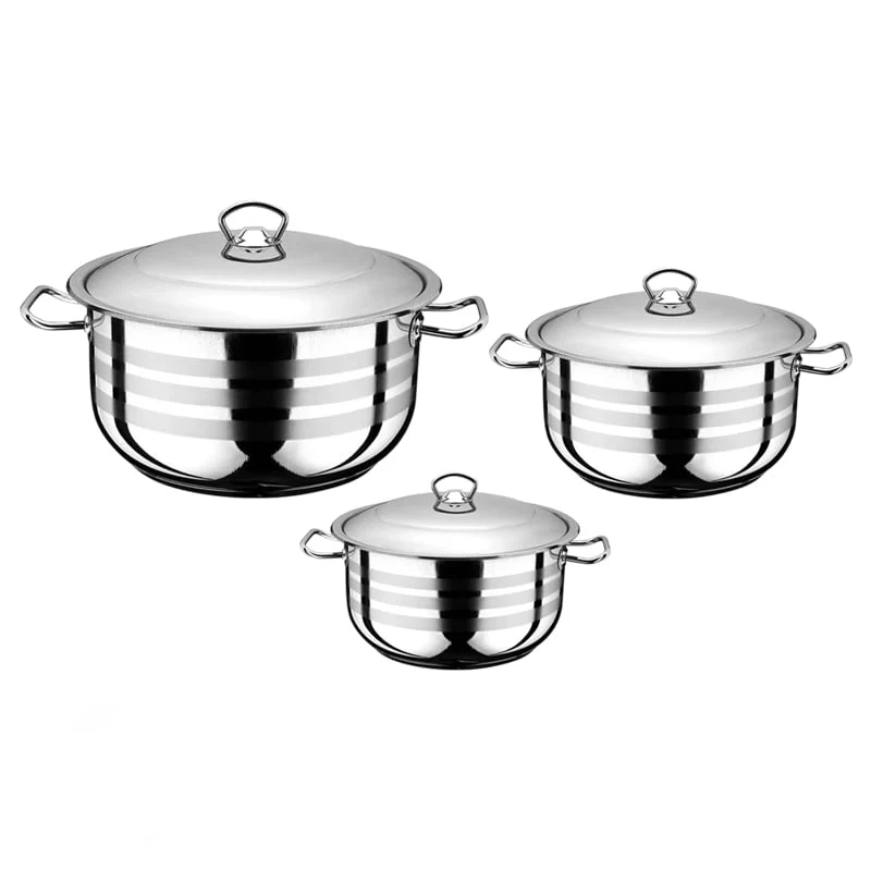 უჟანგავი ფოლადის ქვაბების ნაკრები Ecochef DS323640