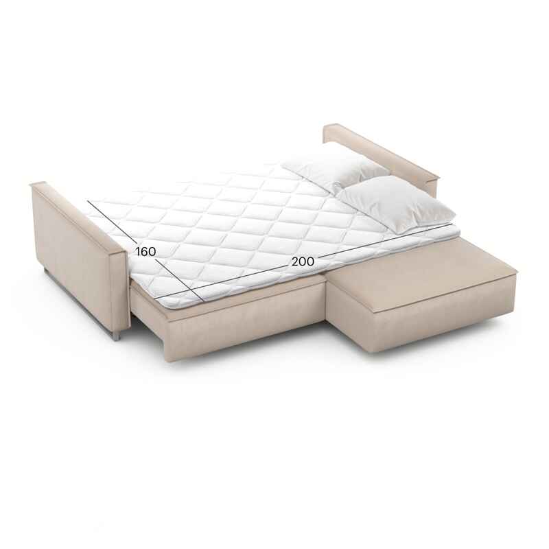 კუთხის გასაშლელი დივანი სათავსოთი Liverpool Beige 230x170x86 სმ - Image 6