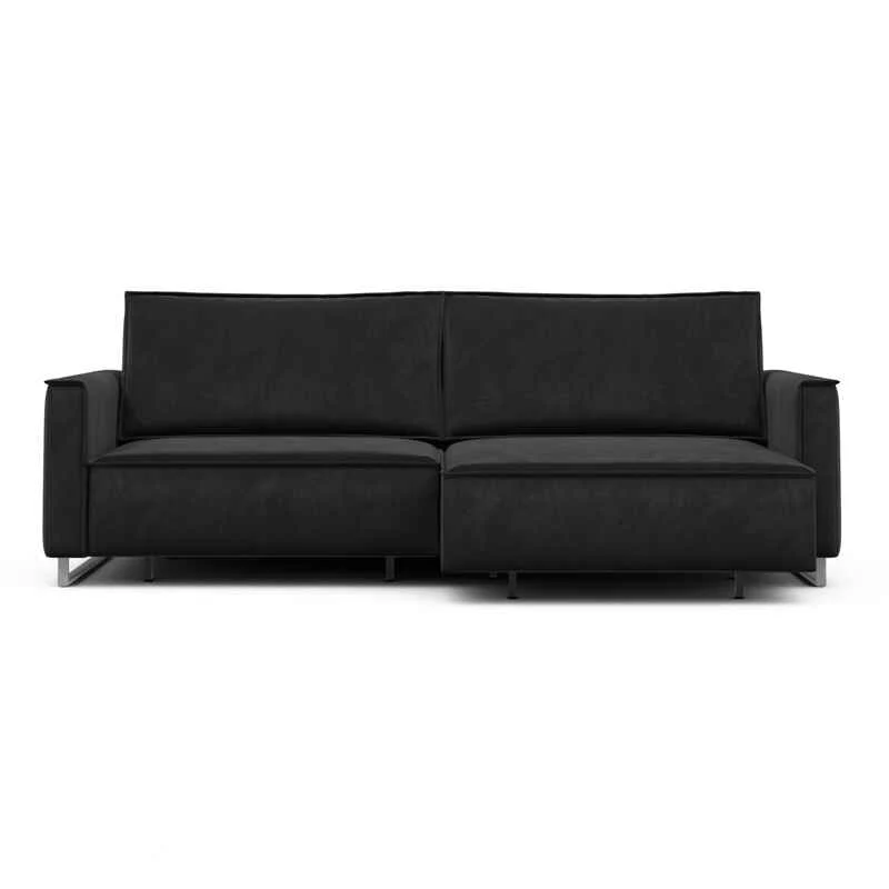 კუთხის გასაშლელი დივანი სათავსოთი Liverpool Black 230x170x86 სმ - Image 3