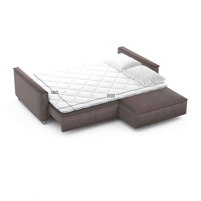 კუთხის გასაშლელი დივანი სათავსოთი Liverpool Mocha 230x170x86 სმ - Image 6