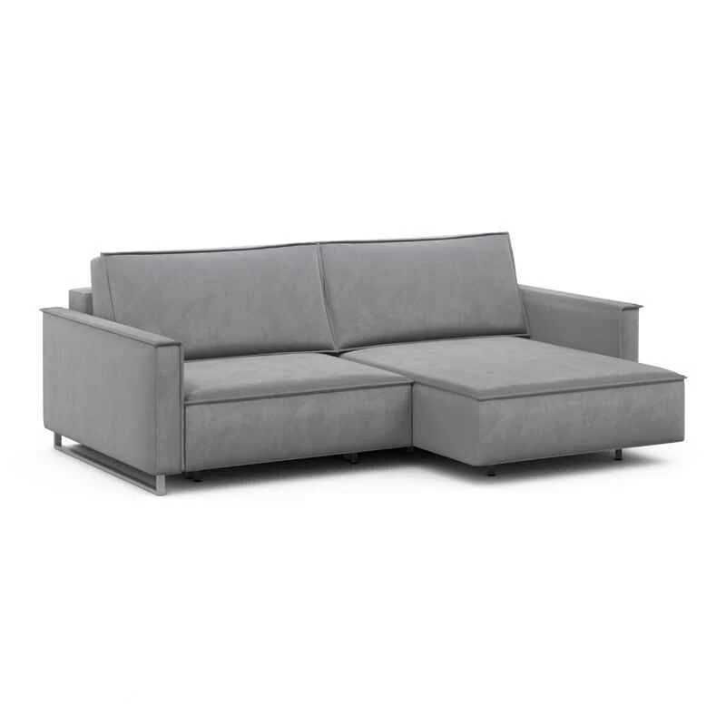 კუთხის გასაშლელი დივანი სათავსოთი Liverpool Silver 230x170x86 სმ - Image 2