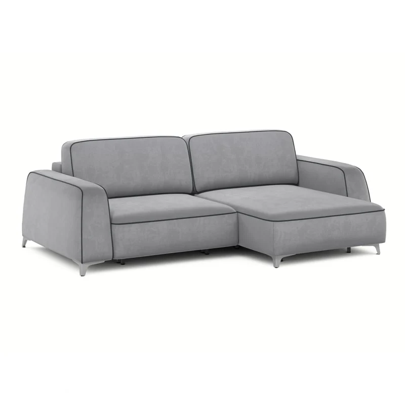 კუთხის გასაშლელი დივანი სათავსოთი Oxford Silver 170x256x86 სმ - Image 2