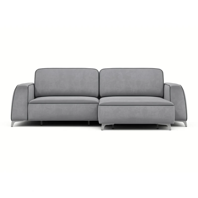 კუთხის გასაშლელი დივანი სათავსოთი Oxford Silver 170x256x86 სმ - Image 3