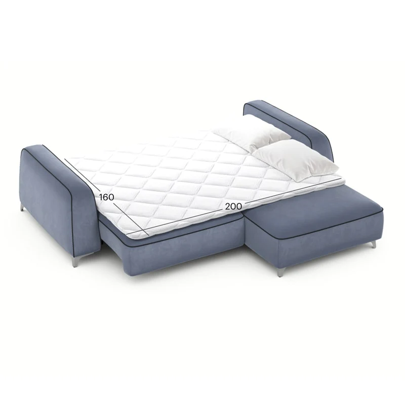 კუთხის გასაშლელი დივანი სათავსოთი Oxford Smoky 170x256x86 სმ - Image 6