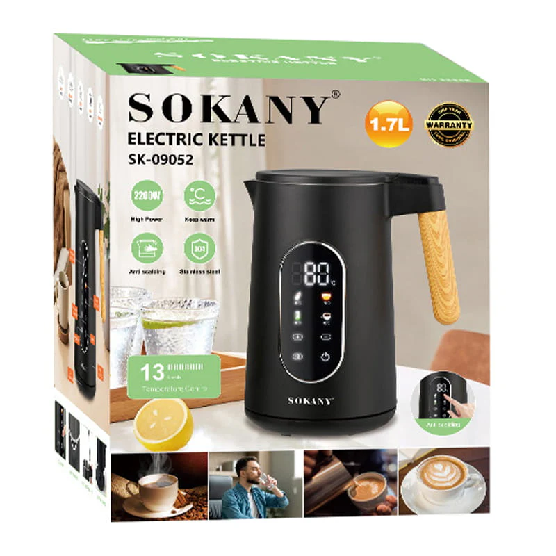 ელექტრო ჩაიდანი სენსორული ეკრანით Sokany SK-09052 - Image 3