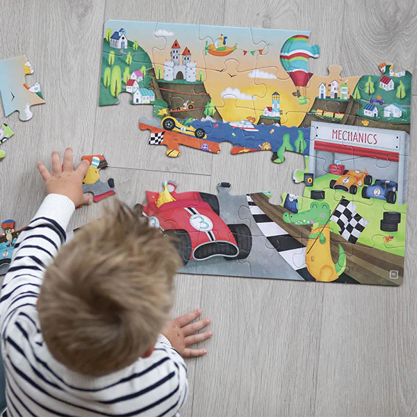 სათამაშო ფაზლი-მანქანების რბოლა EurekaKids Racing Puzzle R1526 - Image 2