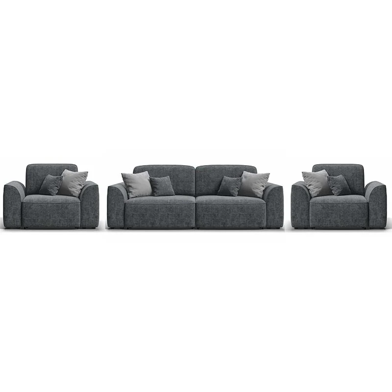 გასაშლელი რბილი ავეჯის სამეული Offenburg Dark Gray 250x115x82 სმ - Image 2