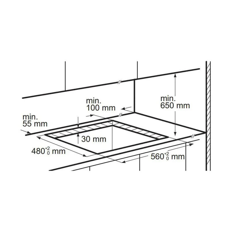 ჩასაშენებელი ქურის ზედაპირი Electrolux KGS6436K - Image 2