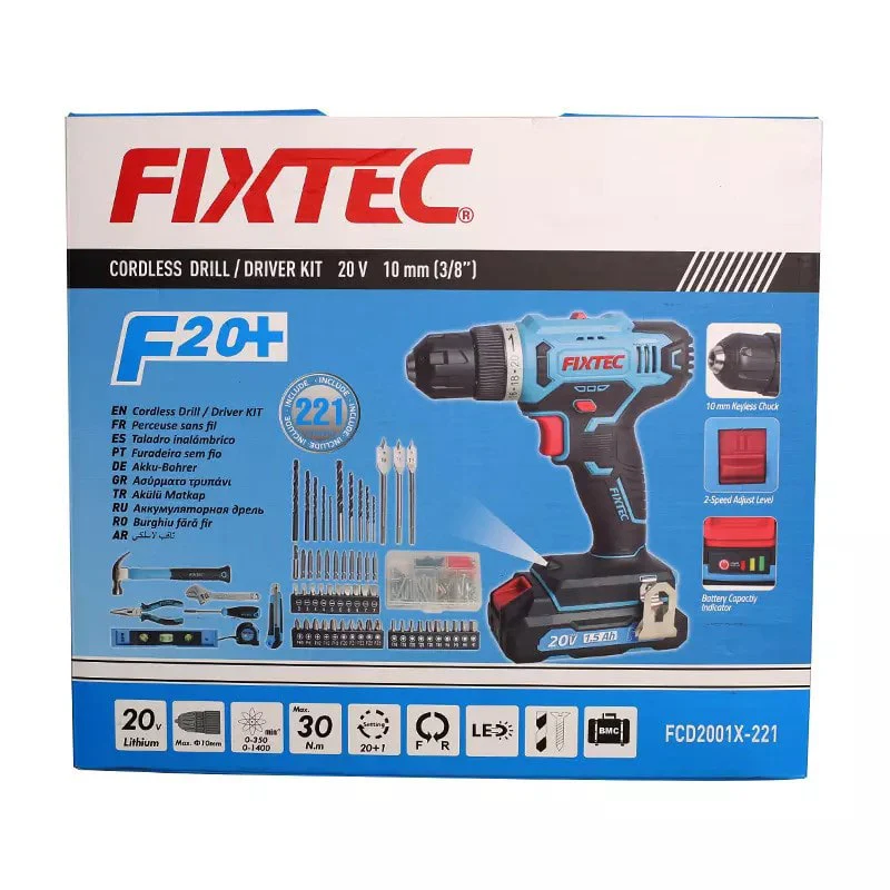 უსადენო სახრახნისის ნაკრები FIXTEC FCD2001X-221 - Image 5