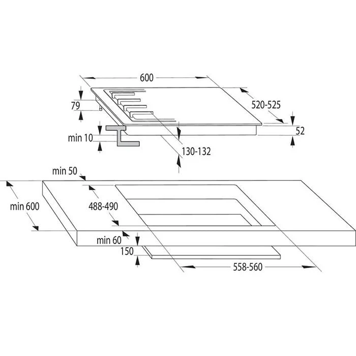 ჩასაშენებელი ქურის ზედაპირი GORENJE G642AB - Image 4