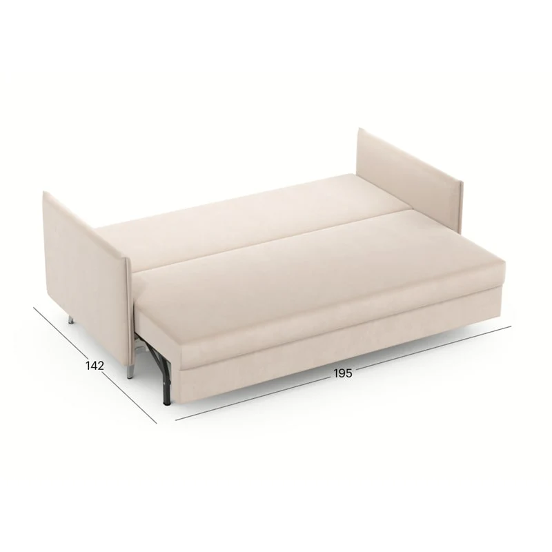 გასაშლელი დივანი სათავსოთი Galloway Beige 195x98x90 სმ - Image 5
