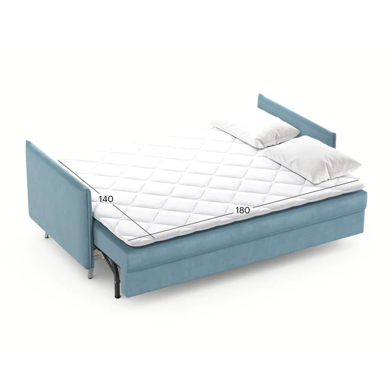 გასაშლელი დივანი სათავსოთი Galloway Light Blue 195x98x90 სმ - Image 6