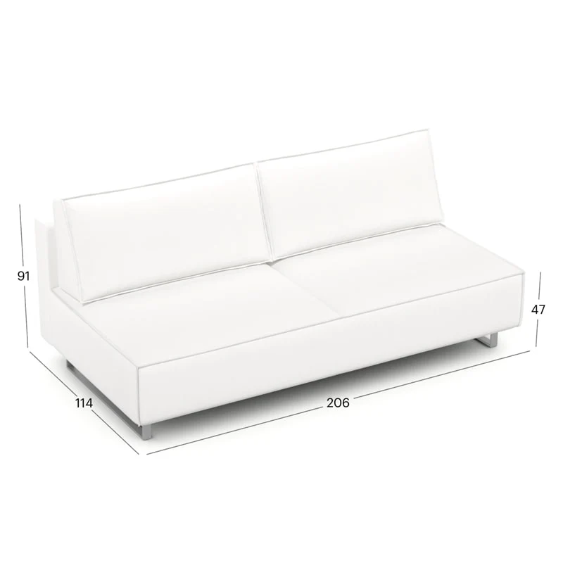 გასაშლელი დივანი სათავსოთი Venice White 206x114x91 სმ - Image 6