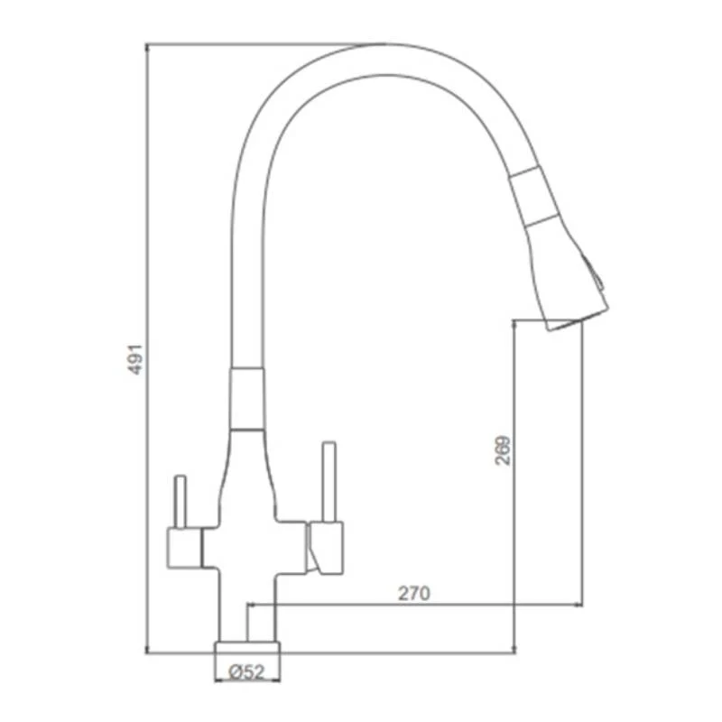 წყლის სამნაკადიანი ონკანი GAPPO-flexible GAPPO-G4399-66 - Image 7
