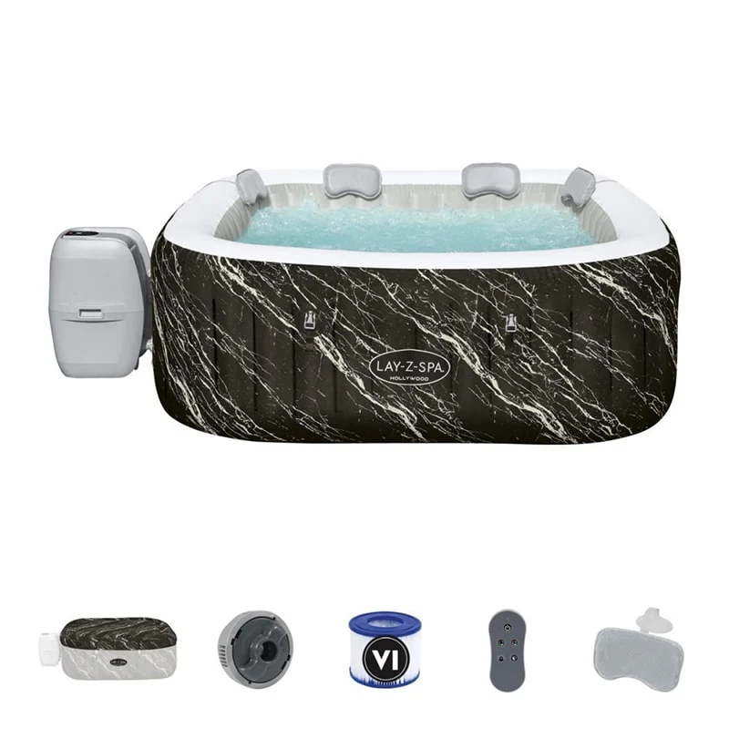 გასაბერი სპა აუზი ჯაკუზი Bestway 6001F Lay-Z-Spa Hollywood Luxe AirJet 6 Marble