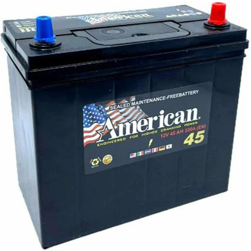 ავტომობილის აკუმულატორი 45ამპ AMERICAN 45 AH JIS 20302792