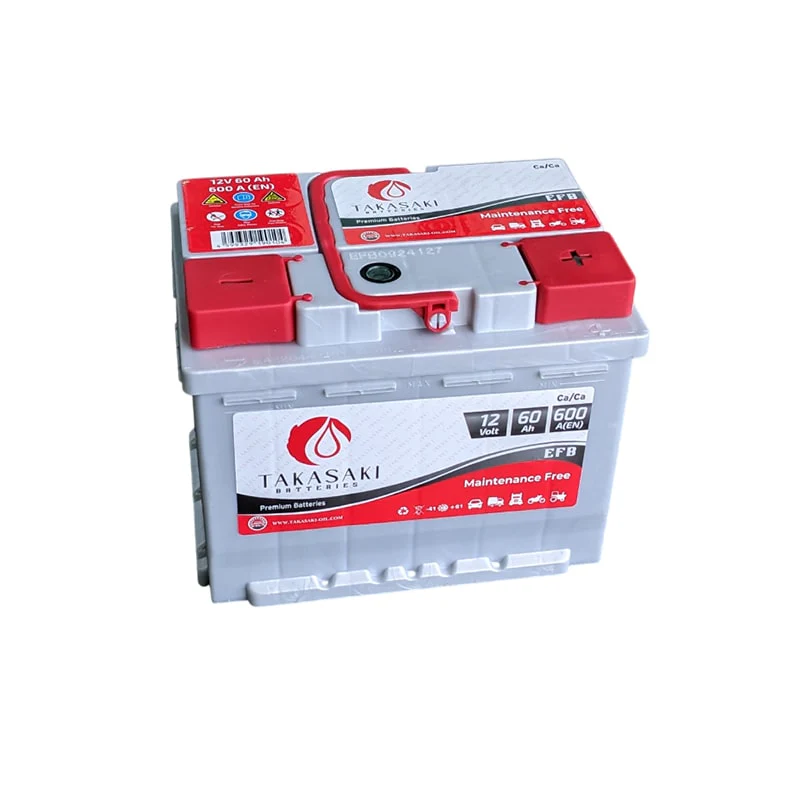 ავტომობილის აკუმულატორი 60ამპ TAKASAKI 12 V 60 AH 600A / L2-EFB R+