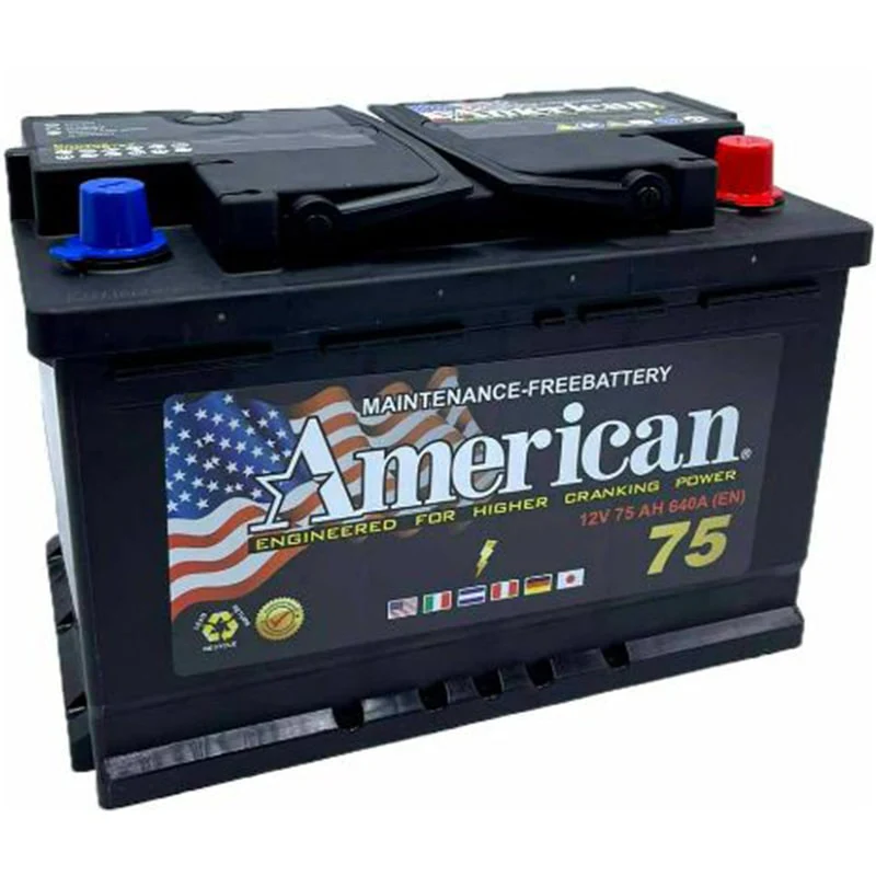 ავტომობილის აკუმულატორი 75ამპ AMERICAN 75 AH 20302800