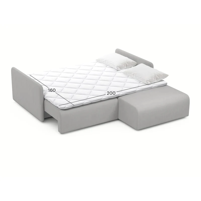 კუთხის გასაშლელი დივანი Athenry Silver 213x167x86 სმ - Image 6