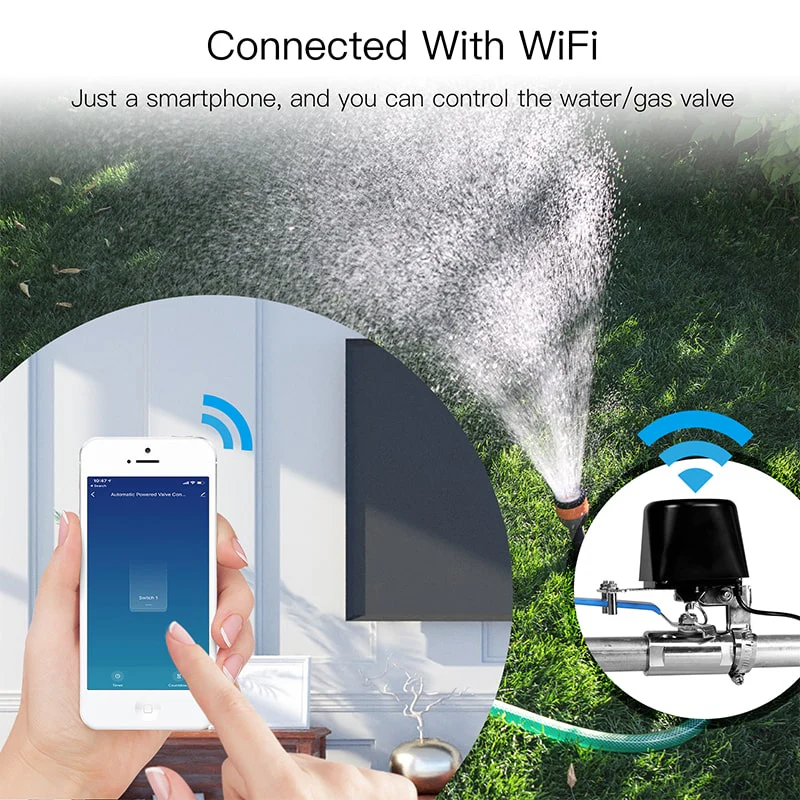 ჭკვიანი ონკანის ჩამკეტი Moes Smart Water Valve Controller WV-LZ-EU-BK-MS - Image 9