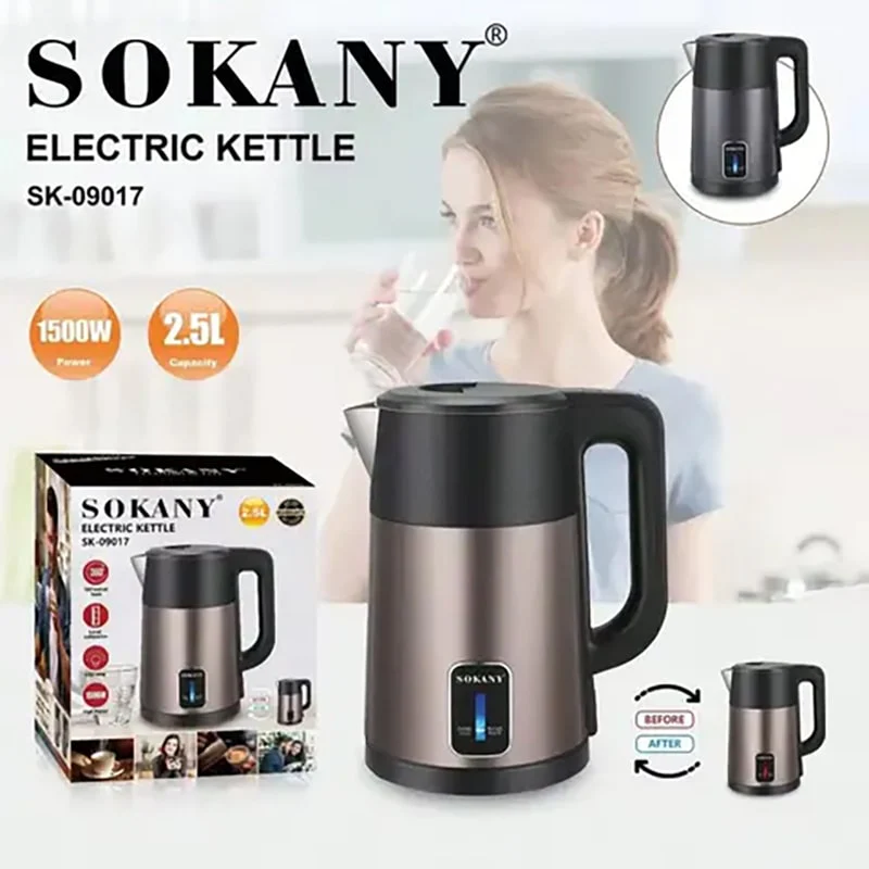 ელექტრო ჩაიდანი ეკრანით Sokany SK-09017