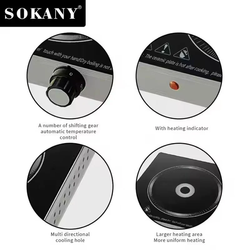 ინდუქციური ელექტრო ქურა Sokany SK-231 - Image 5