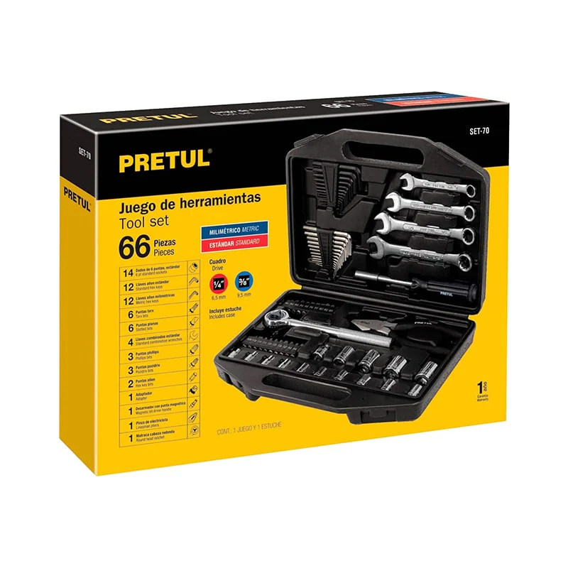 ინსტრუმენტების ნაკრები 66 ც Pretul SET-70 - Image 3