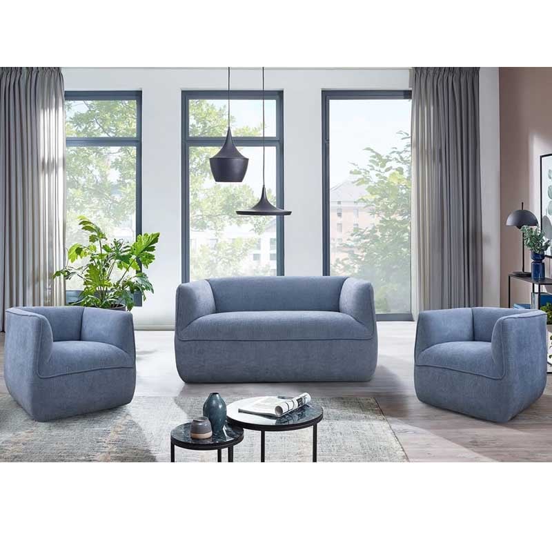 რბილი ავეჯის კომპლექტი Constanta Blue 147x82x73 სმ - Image 4