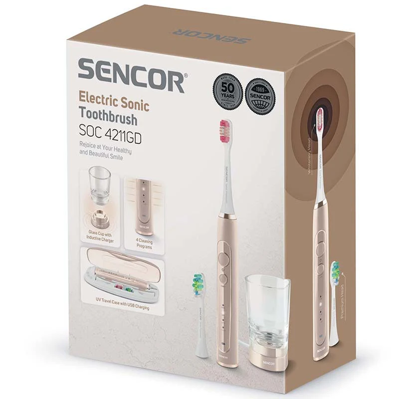 ელექტრო კბილის ჯაგრისი Sencor SOC 4211GD Sonic Toothbrush - Image 10