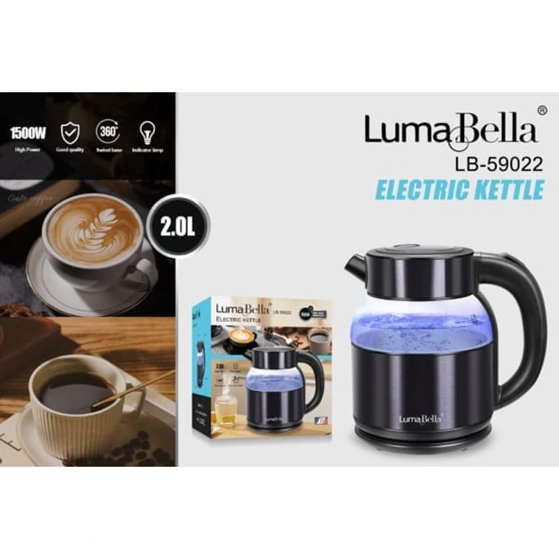 მინის ელექტრო ჩაიდანი LumaBella LB-59022
