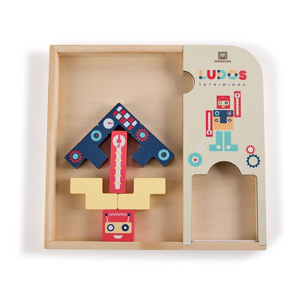 სათამაშო ხის ტეტრისი EurekaKids Tetriminos Game R1589 - Image 3