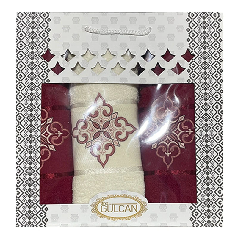 ბამბის პირსახოცების 2 ცალიანი კომპლექტი Gulcan DS7842 - Image 4