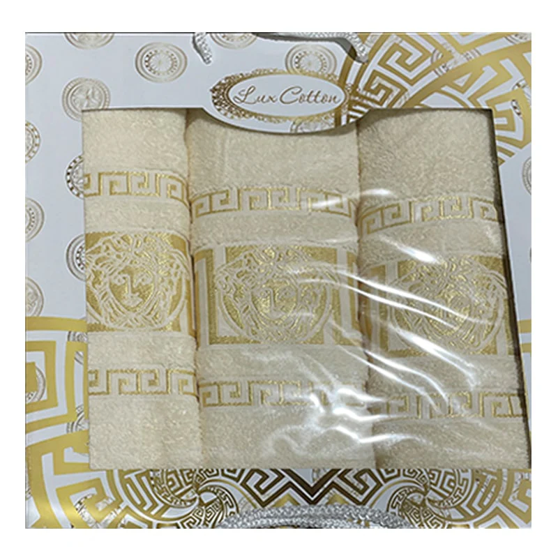ბამბის პირსახოცების 2 ცალიანი კომპლექტი Lux Cotton DS82725 - Image 2