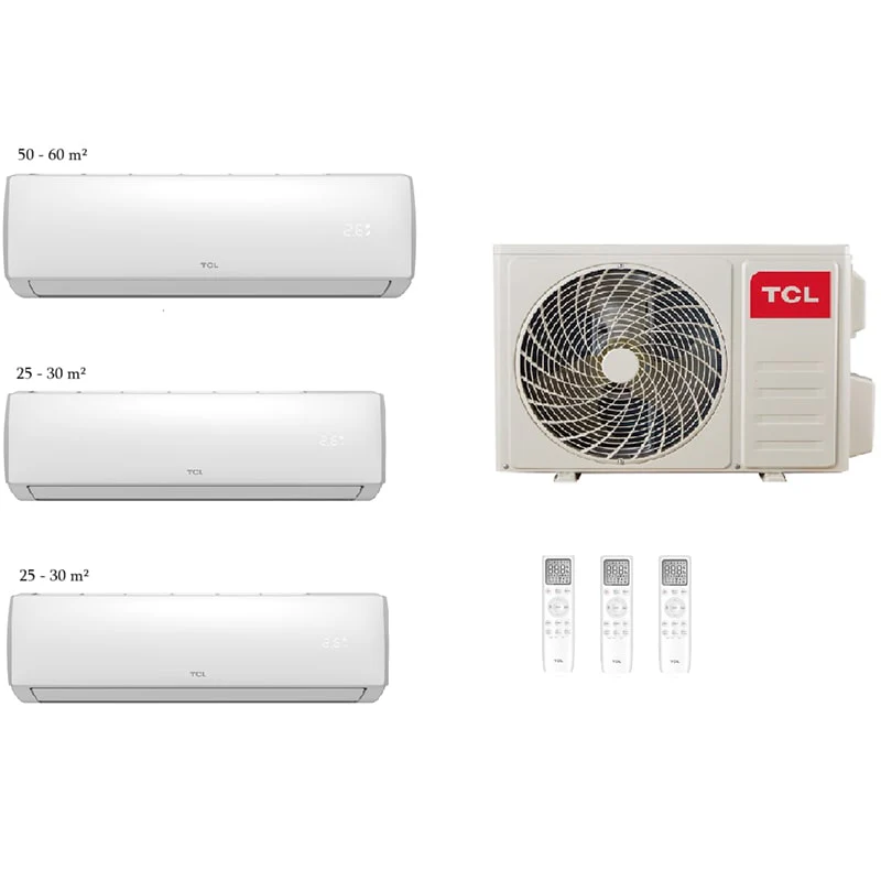 მულტი კონდიციონერი 120მ² TCL FMA-27I3HD/DVO+ FMA-09CHSD/XA73I(2 ცალი) + FMA-18CHSD/XA73I