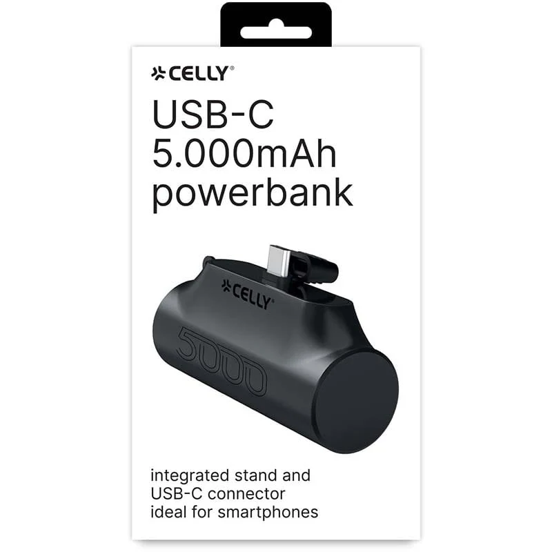 პორტატული დამტენი Celly USB-C Power Bank 5000mAh - Image 2