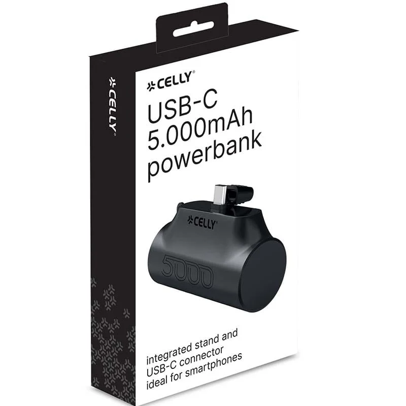 პორტატული დამტენი Celly USB-C Power Bank 5000mAh - Image 3