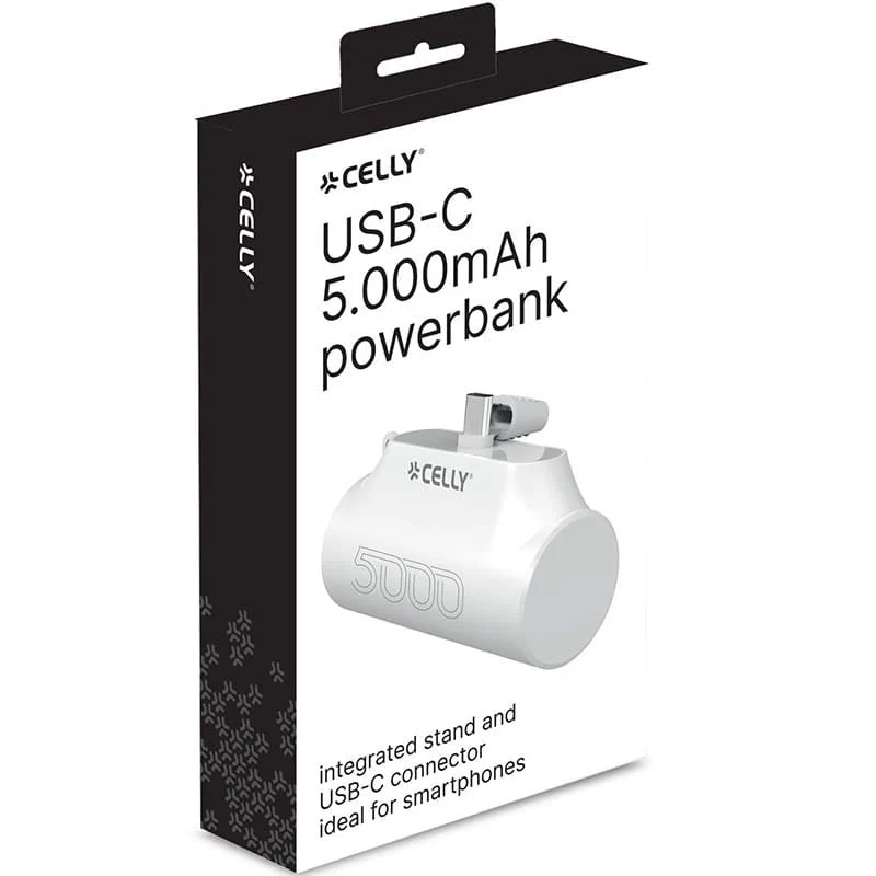 პორტატული დამტენი Celly USB-C Power Bank 5000mAh - Image 6