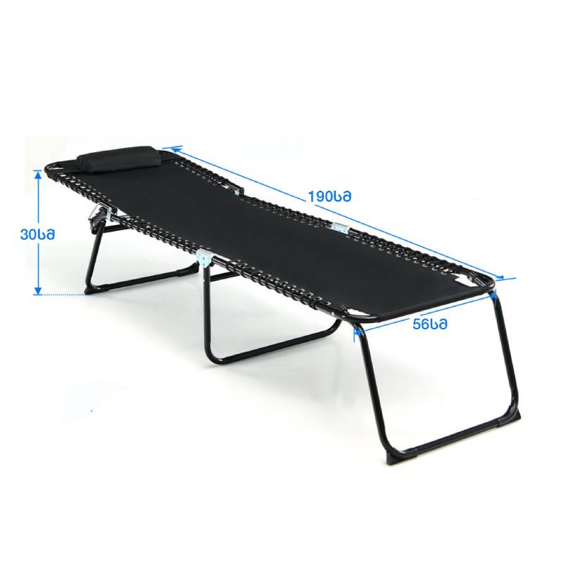კეცვადი შეზლონგი OEM RELAX SC-232 BLACK (A2961) - Image 5