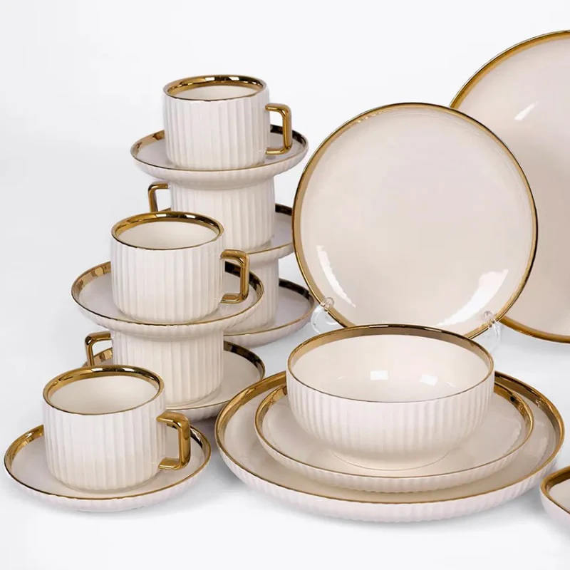 ჭურჭლის ნაკრები 6 პერსონაზე SLG Ceramics YTG32-1 White - Image 3