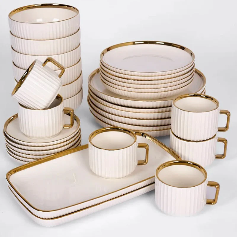 ჭურჭლის ნაკრები 6 პერსონაზე SLG Ceramics YTG32-1 White - Image 4