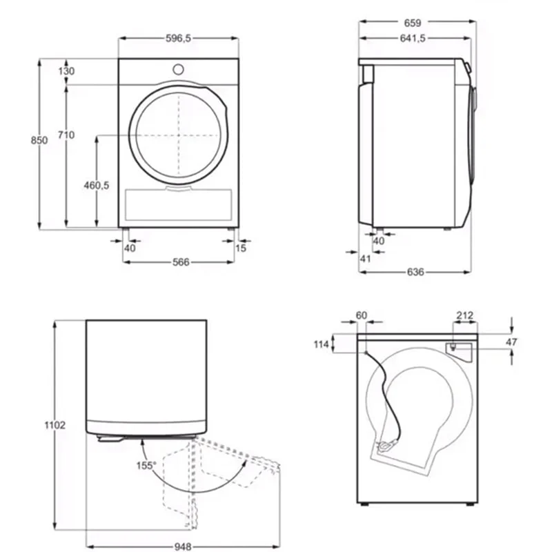 საშრობი მანქანა 9კგ Electrolux EW7D394UE - Image 4