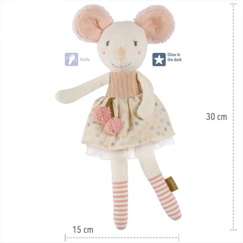 სათამაშო თაგვი Fehn Baby Bean bag mouse 045024 - Image 3