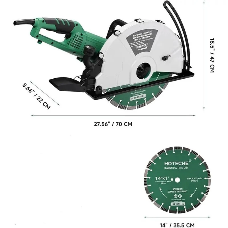 საჭრელი ჩარხი 2600W HOTECHE PG805111 - Image 3