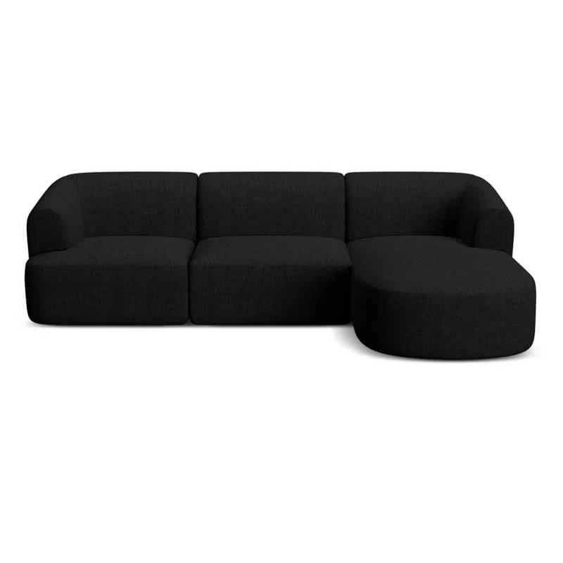 კუთხის დივანი Athens Black 256x156x90 სმ - Image 2