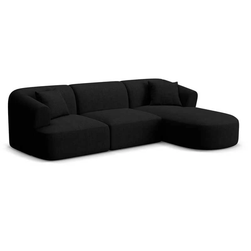 კუთხის დივანი Athens Black 256x156x90 სმ - Image 3