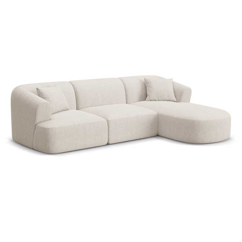კუთხის დივანი Athens Light Beige 256x156x90 სმ - Image 3