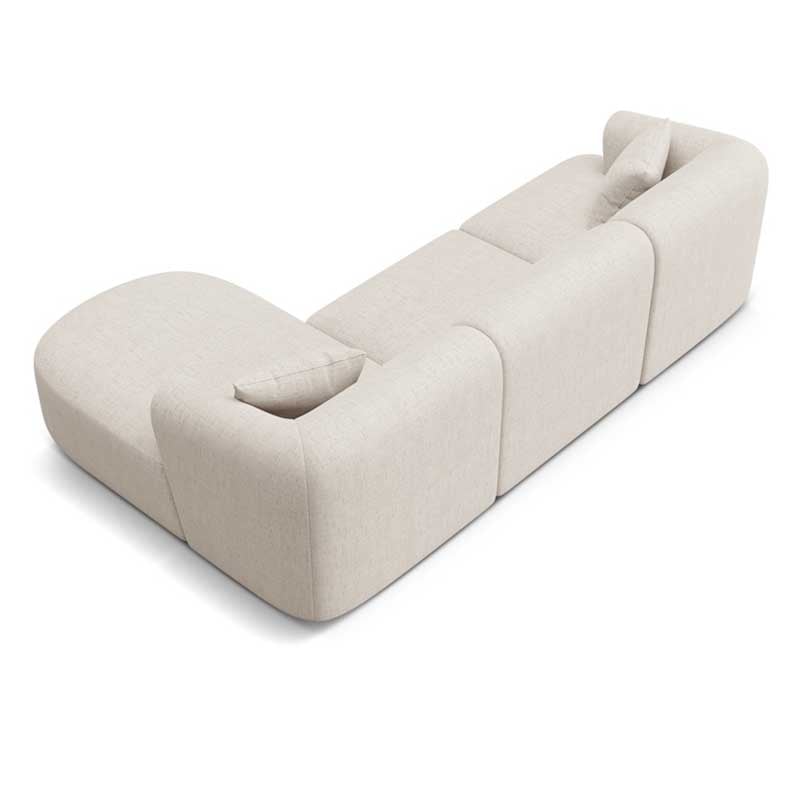 კუთხის დივანი Athens Light Beige 256x156x90 სმ - Image 4