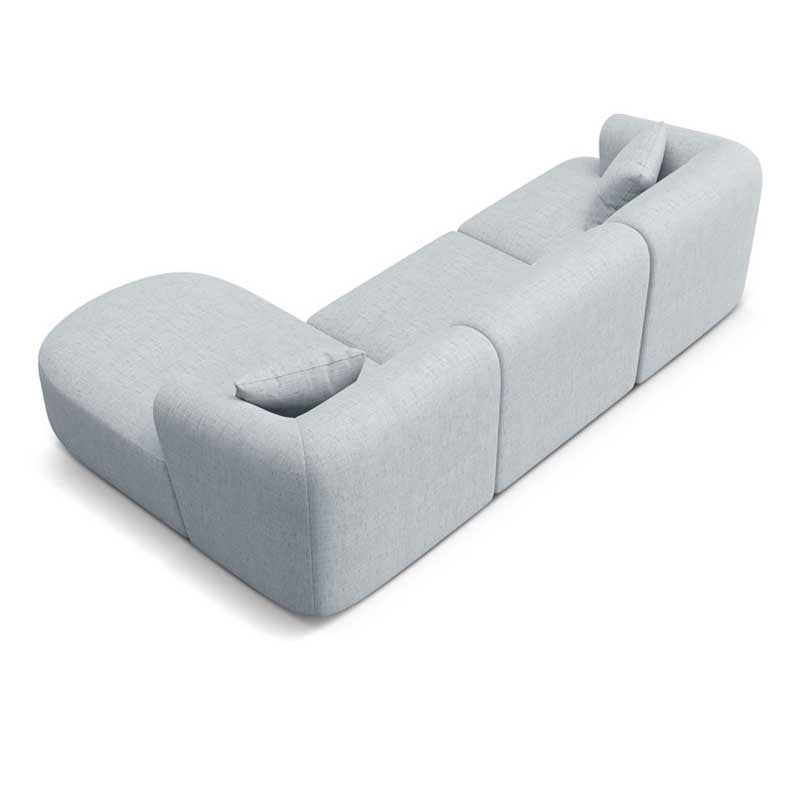 კუთხის დივანი Athens Light Gray 256x156x90 სმ - Image 4