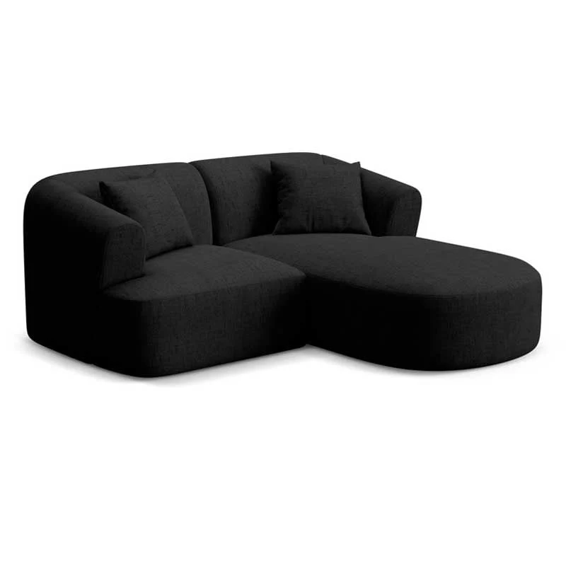 კუთხის დივანი Bergamo Black 180x156x90 სმ - Image 3