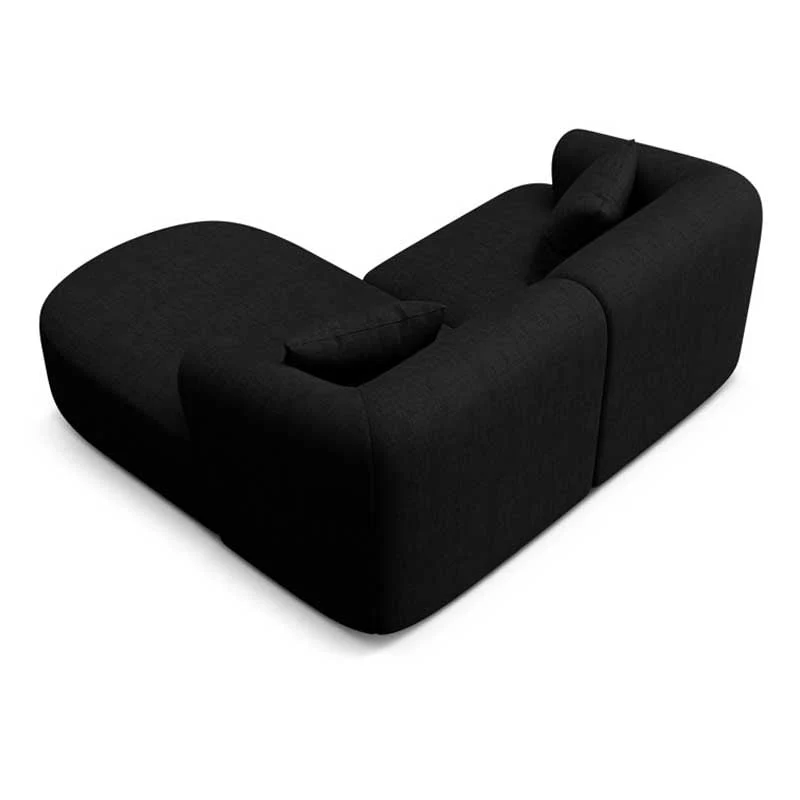 კუთხის დივანი Bergamo Black 180x156x90 სმ - Image 4